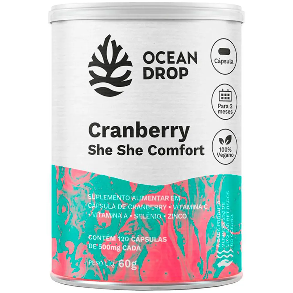 CRANBERRY SHE SHE CONFORT VEGANO (120 CAPSULAS) – OCEAN DROP