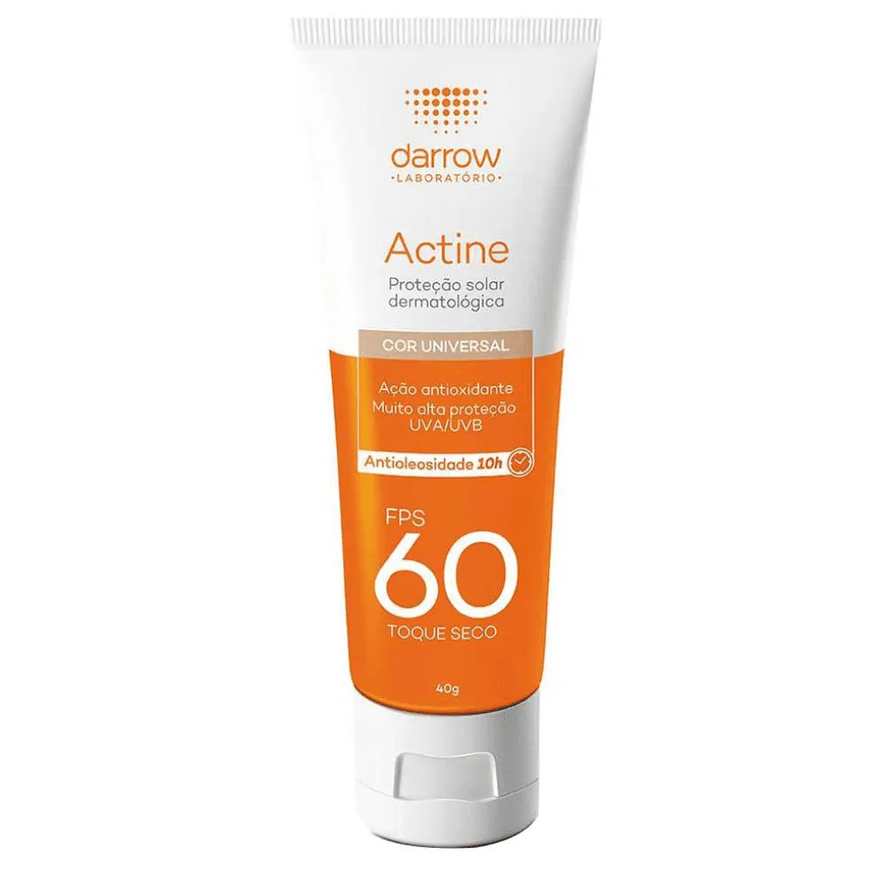 Darrow Actine Protetor Solar com Cor Antioleosidade Fps60 40g