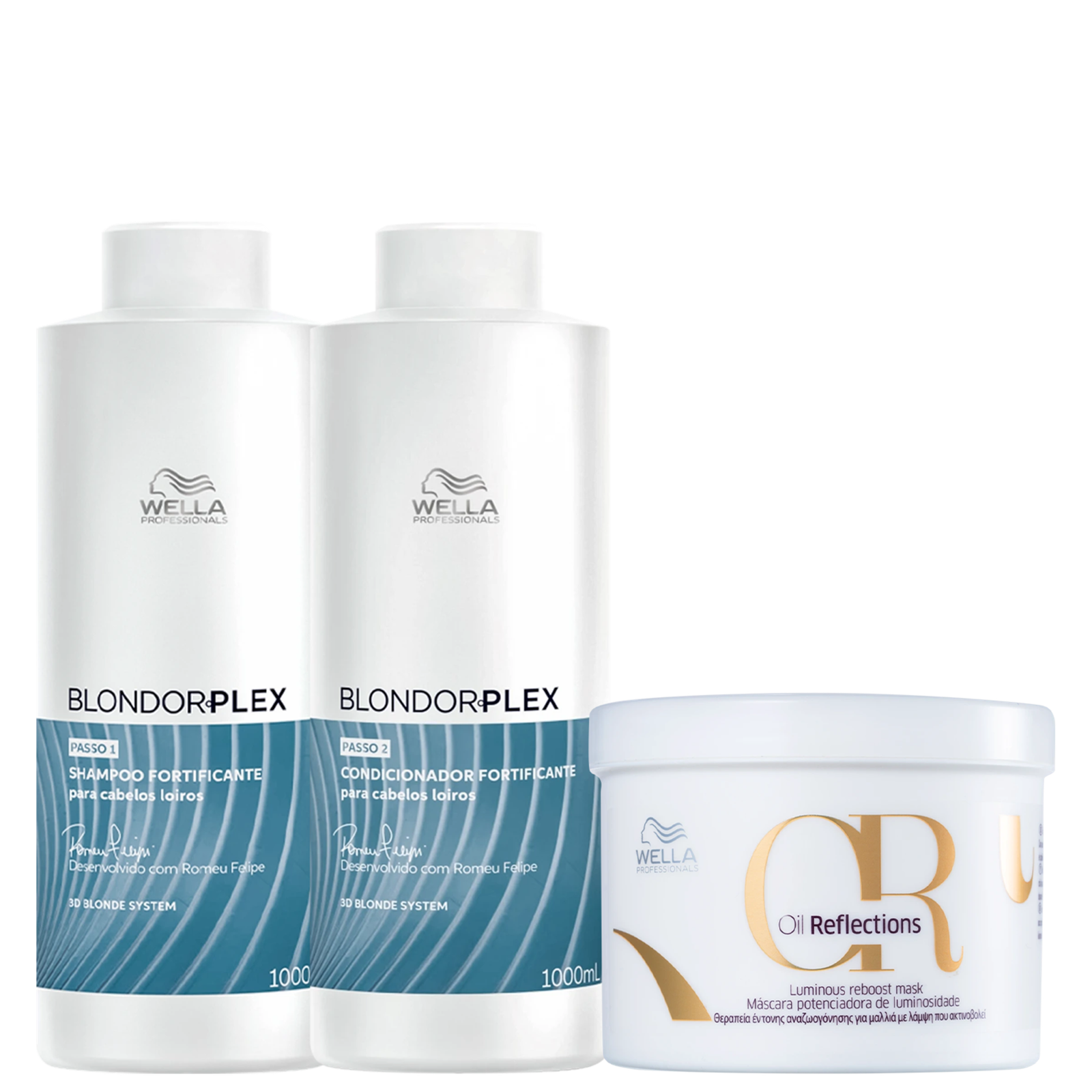 Kit Wella Professionals BlondorPlex Oil Reflections Super (3 Produtos)