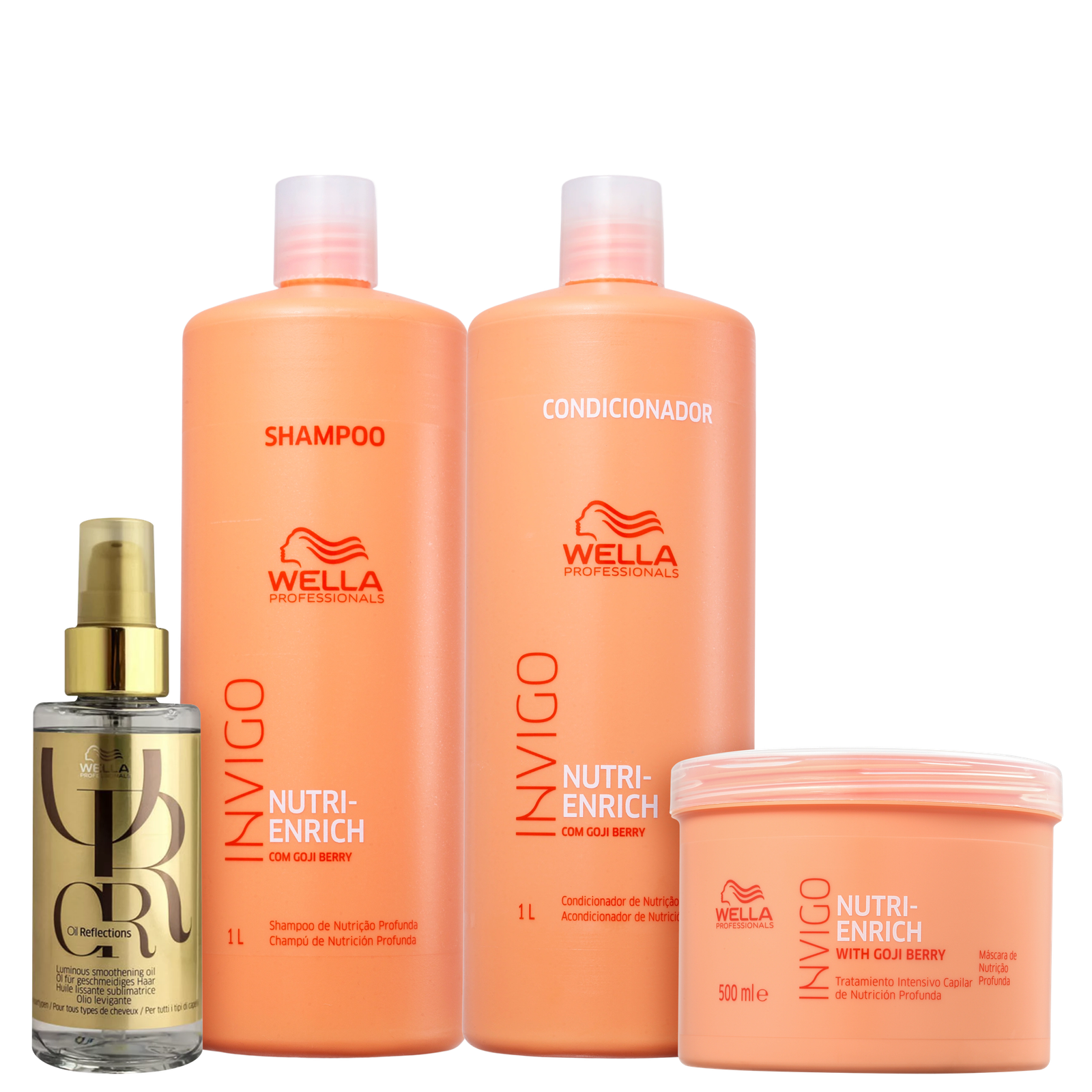 Kit Wella Professionals Invigo Nutri-Enrich Quarteto Shine Salon (4 Produtos)