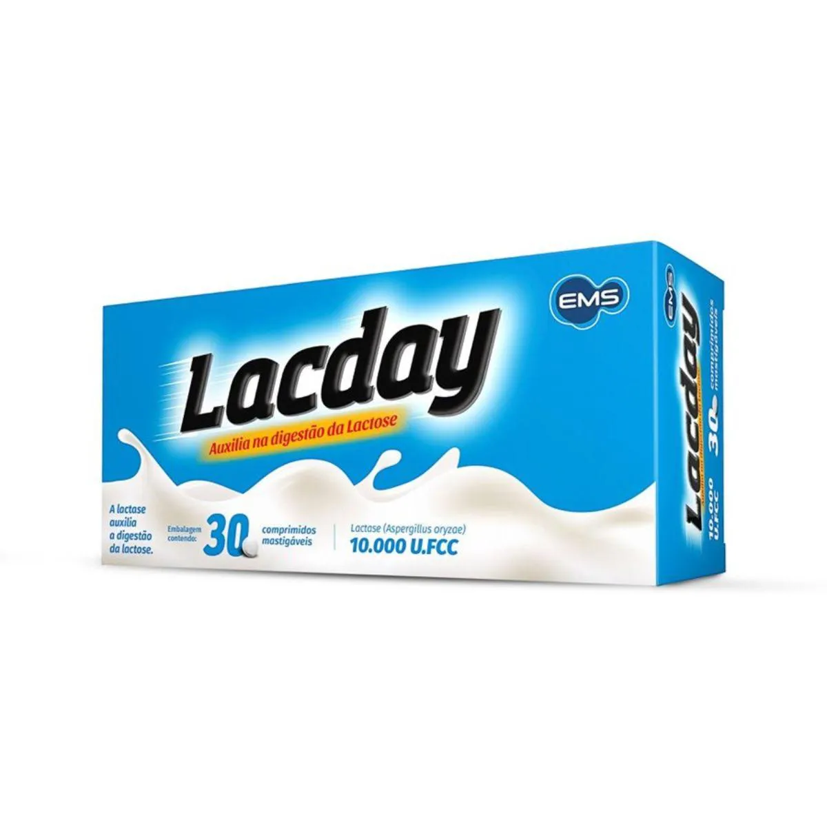 Lacday Lactase 10.000U.Fcc 30 Comprimidos Mastigáveis
