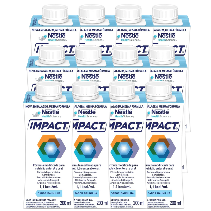 Nutrição Enteral E Oral Impact Baunilha 200Ml 12 Unidades
