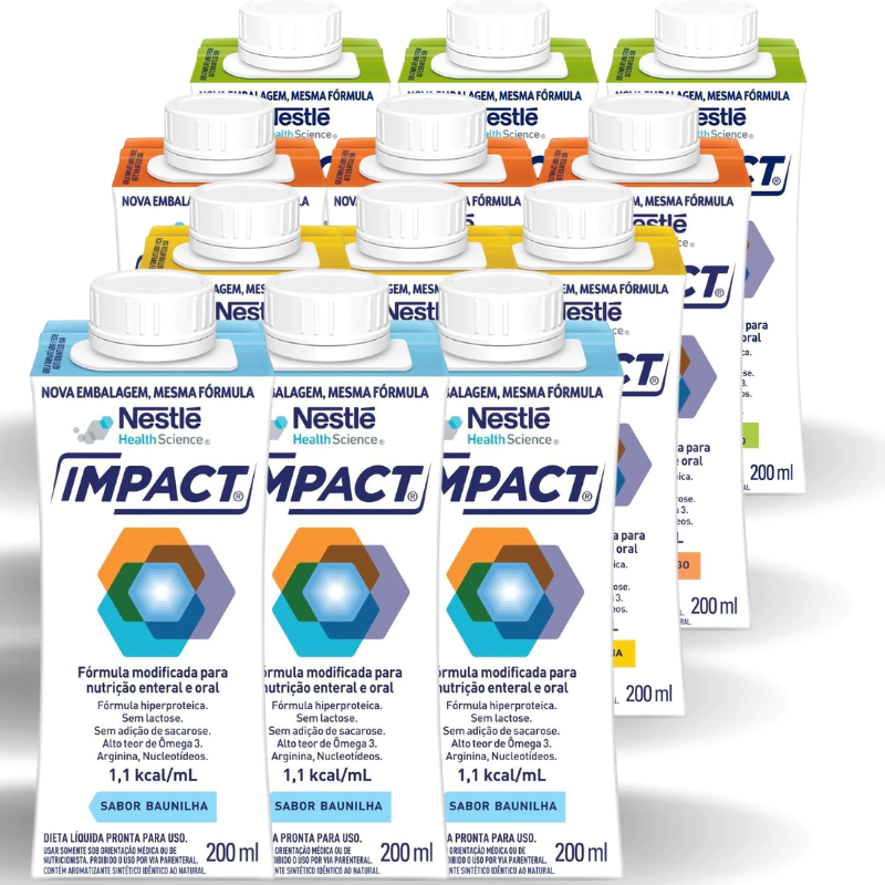 Nutrição Enteral E Oral Impact Sabores 200Ml 12 Unidades