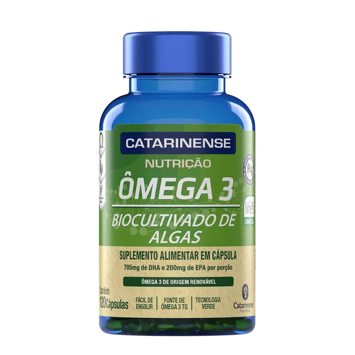 Ômega 3 Biocultivado de Algas Catarinense Nutrição 120 Cápsulas
