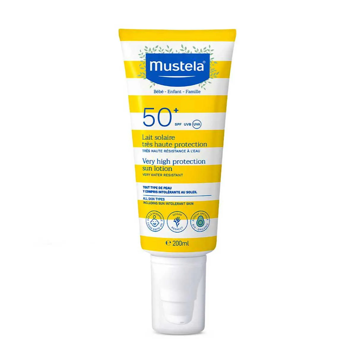 Protetor Solar Corporal Mustela FPS 50+ Infantil e Adulto Spray 200ml