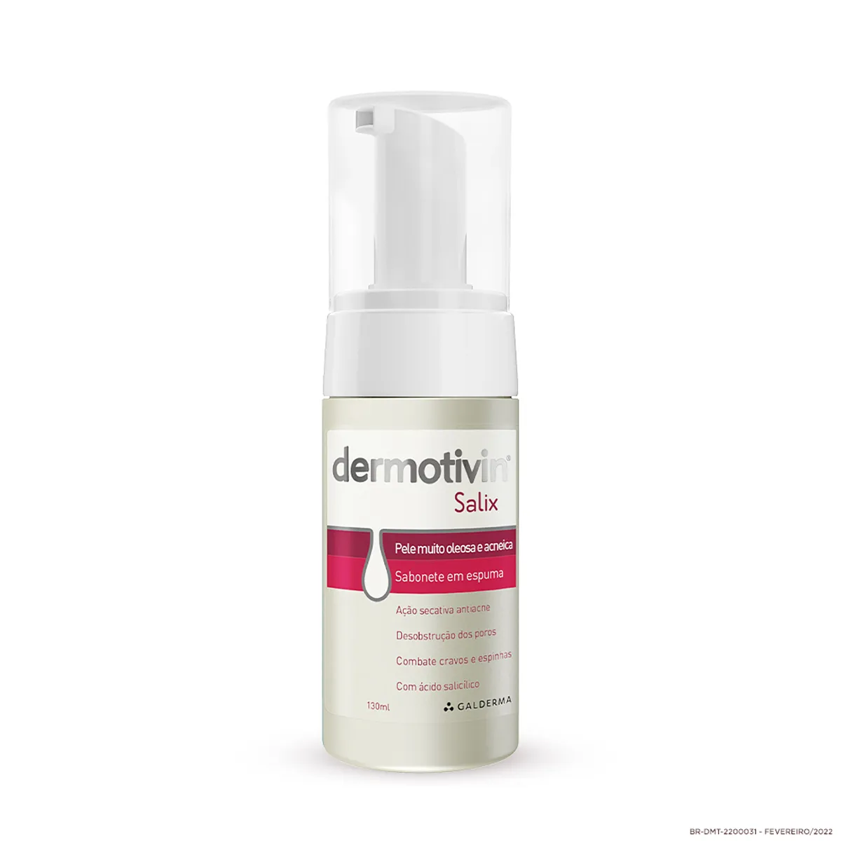 Sabonete em Espuma Facial Dermotivin Salix 130ml