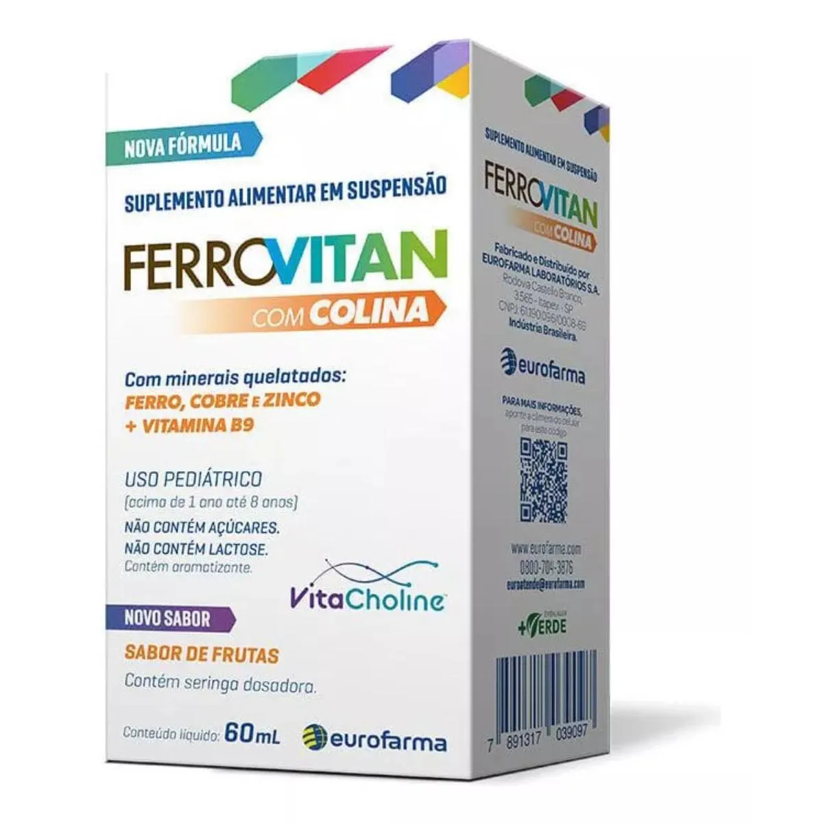 Suplemento Alimentar Infantil Ferrovitan Sabor Frutas – 60ml