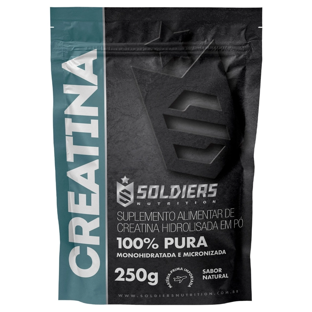 Creatina Monohidratada 250g – 100% Pura Importada – Soldiers Nutrition