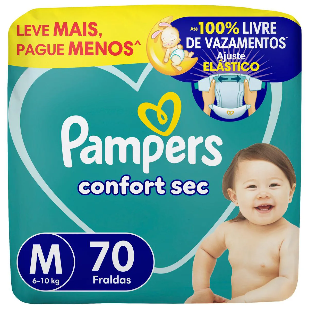 Fralda Pampers Confort Sec G 60 Unidades