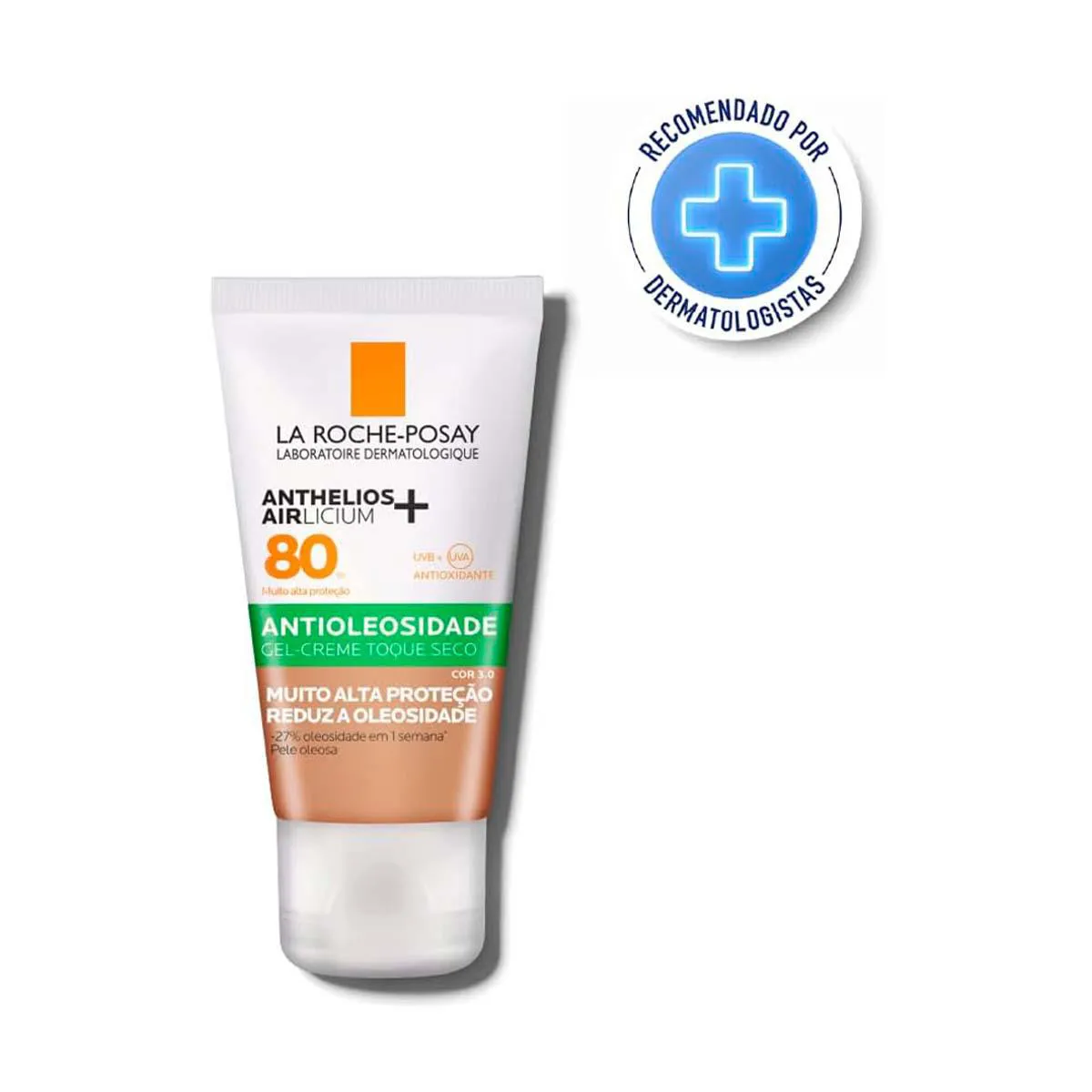 Protetor Solar Facial La Roche-Posay Anthelios Airlicium+ FPS 80 Cor 3.0 40g