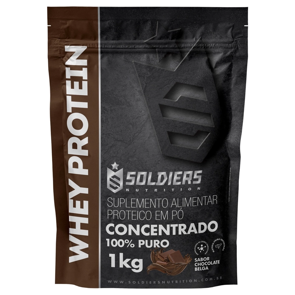 Whey Protein Concentrado 1kg – 100% Importado – Soldiers Nutrition