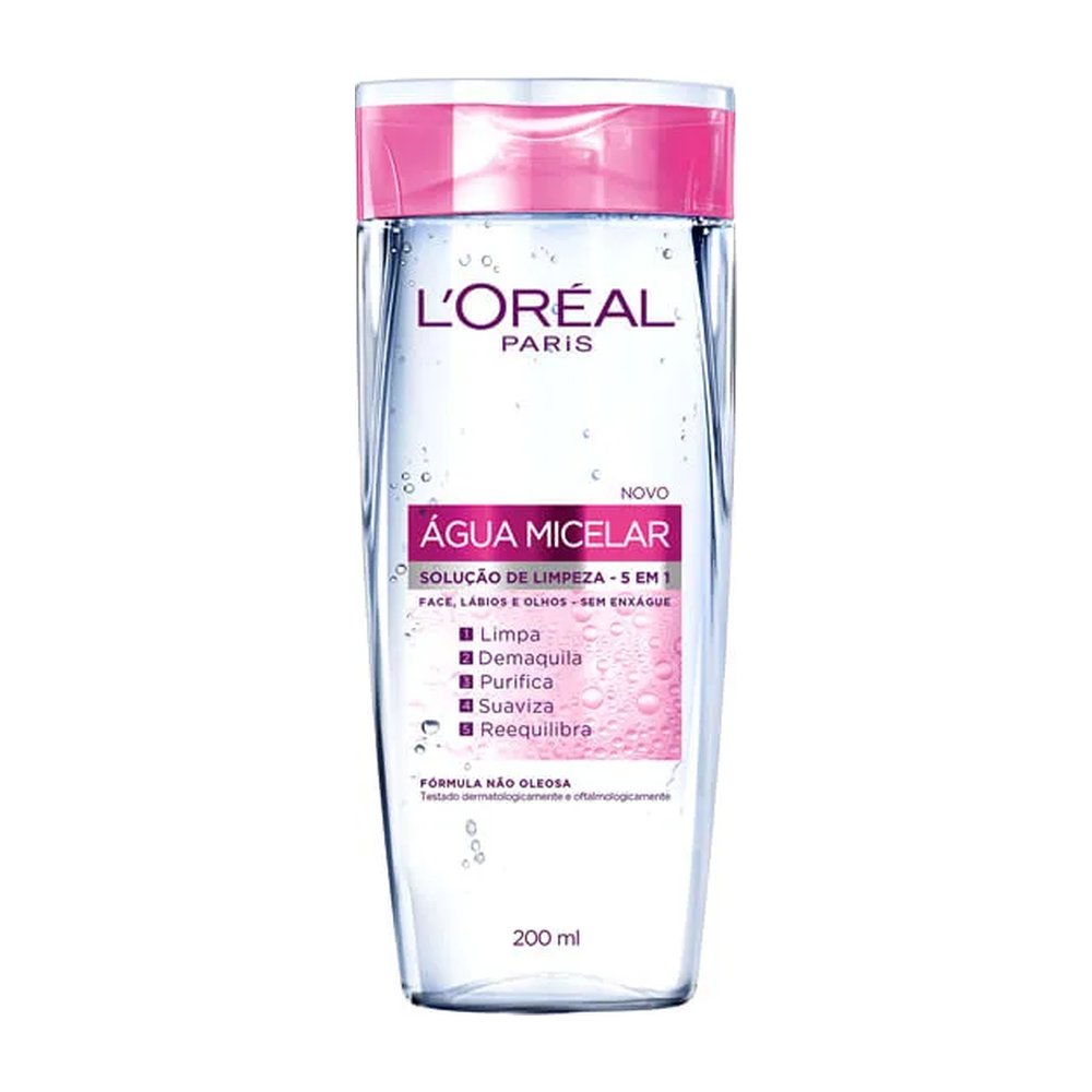 Água Micelar Loréal Solução De Limpeza 5 Em 1 200ml