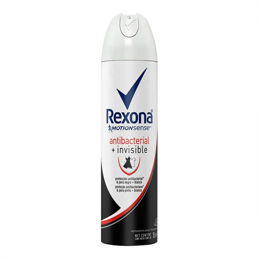 Antitranspirante Aerossol Rexona Invisible + Antibac 150ml