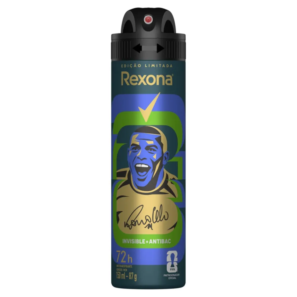 Antitranspirante Aerossol Rexona Men Invisible + Antibac 150ml