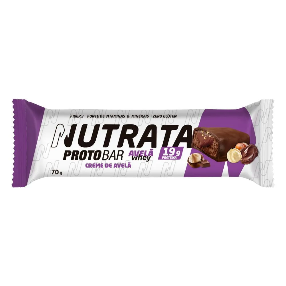 Barra De Proteína Nutrata Protobar Avelã Whey 70g