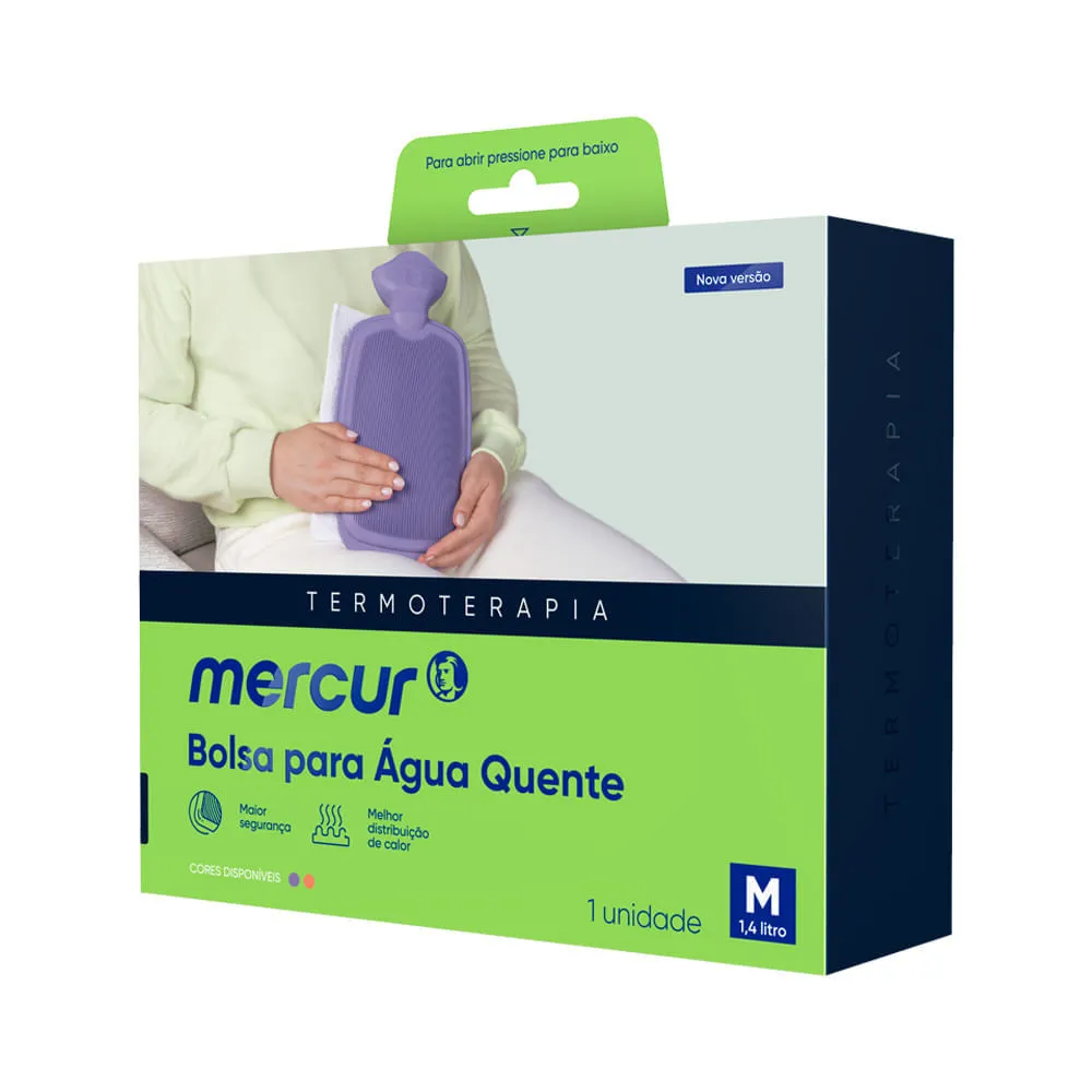 Bolsa Para Agua Quente Mercur Termoterapia M 1,4l Lilas Com 1 Unidade