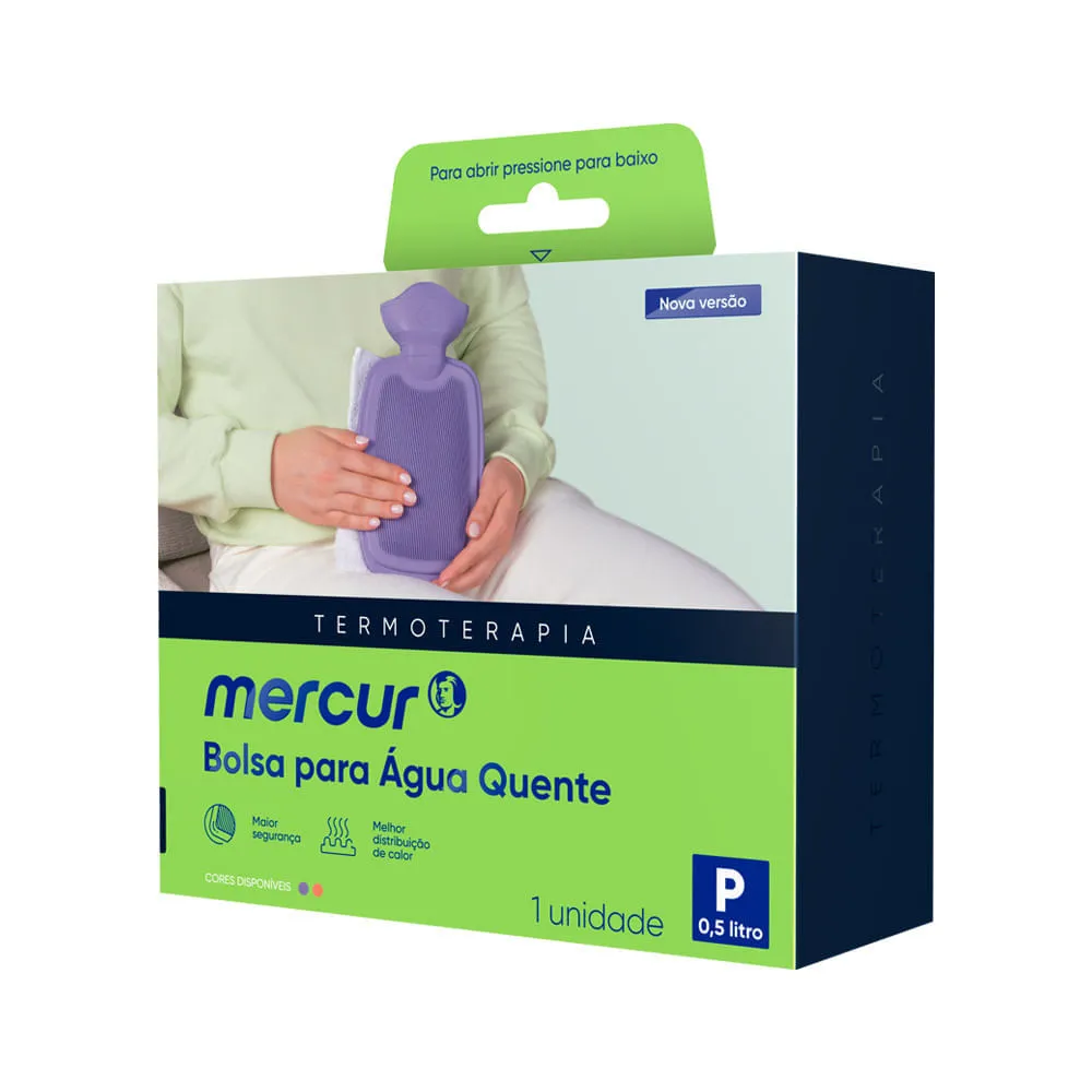 Bolsa Para Agua Quente Mercur Termoterapia P 500ml Lilas Com 1 Unidade