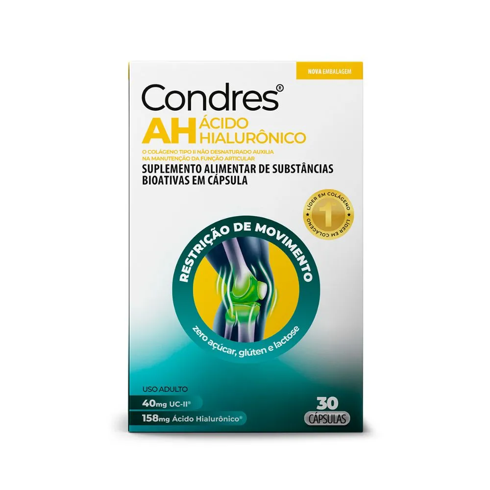 Colágeno Tipo Ii E Ácido Hialurônico Condres Ah 30 Cápsulas