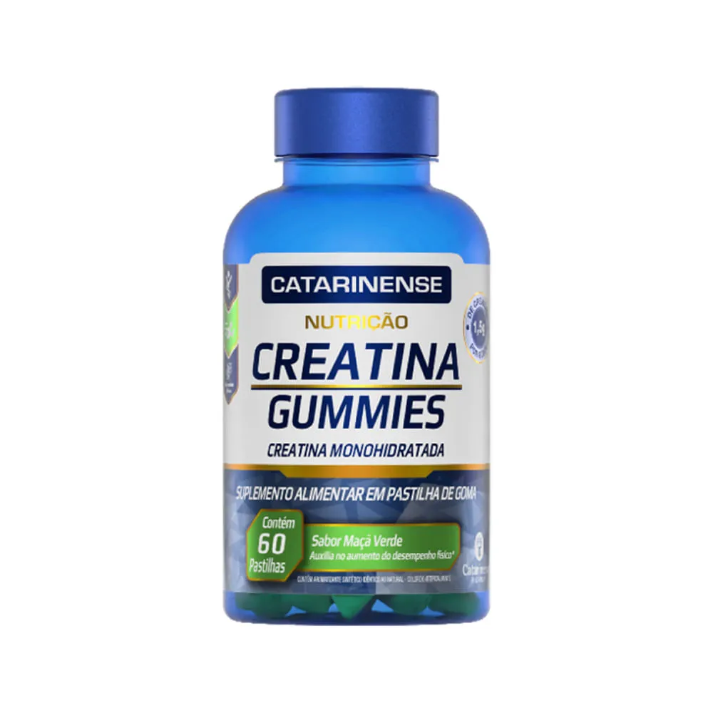 Creatina Gummies Catarinense Nutrição Sabor Maçã Verde 60 Gomas