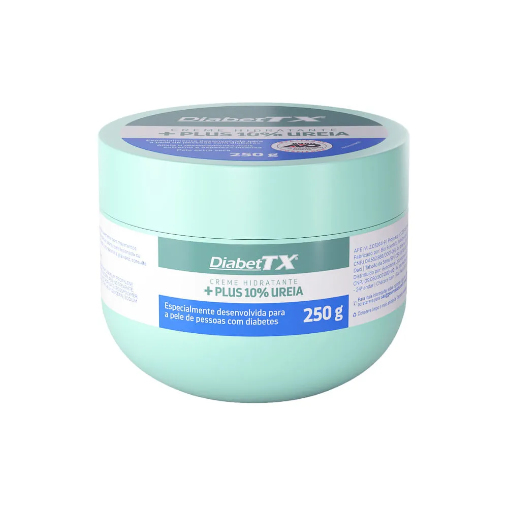 Creme Corporal Hidratante Plus 10% Ureia Para Diabéticos Goicoechea Diabettx 250g