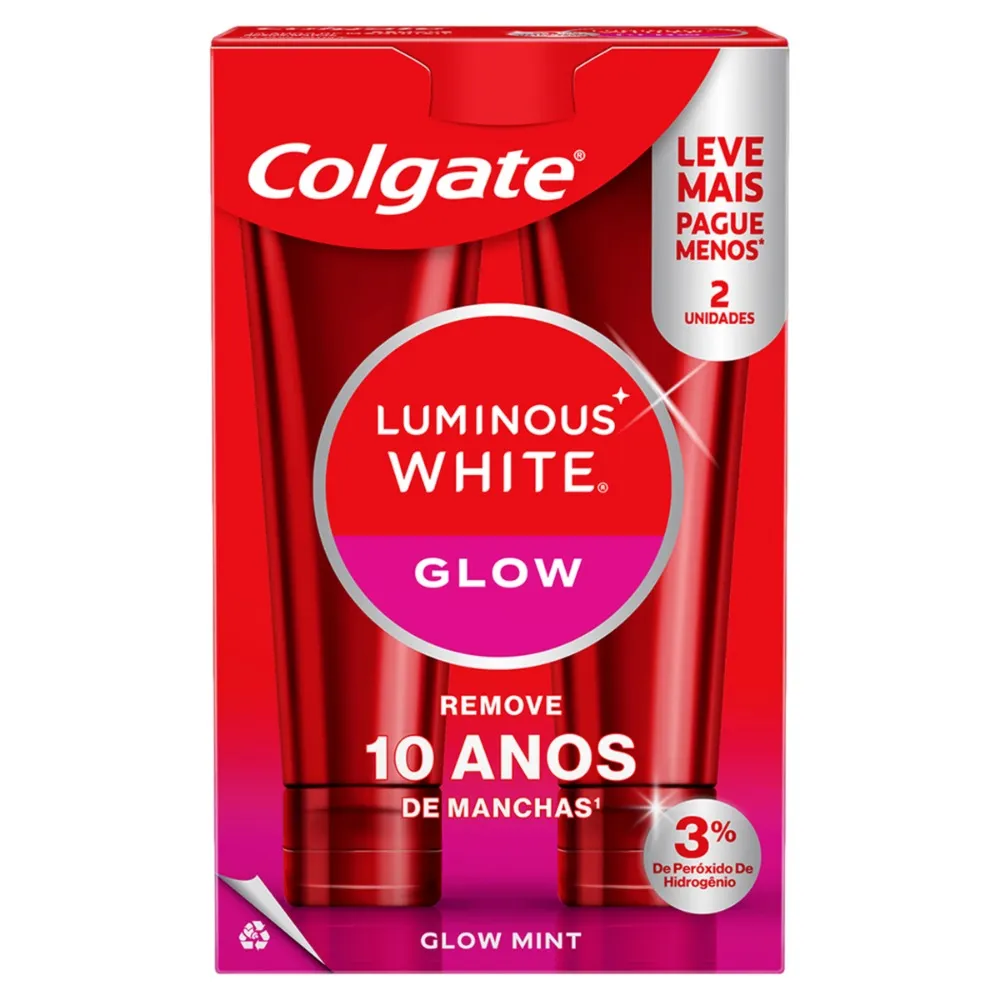 Creme Dental Colgate Luminous White Com 2x70gr Glow