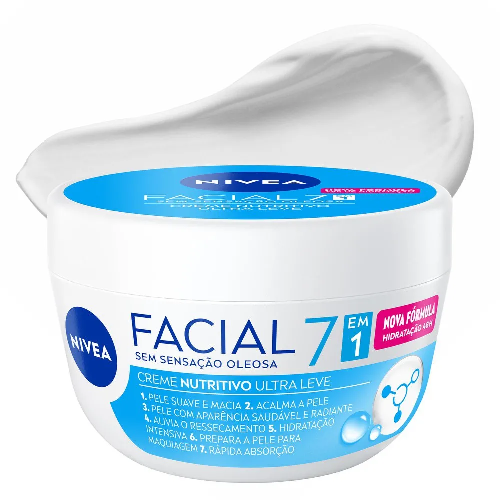 Creme Facial Nivea Ultraleve 7 Em 1 Nutritivo 100g