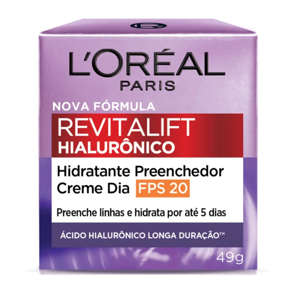 Creme Hidratante Facial Anti-idade Loréal Paris Revitalift Hialurônico Noturno 49g