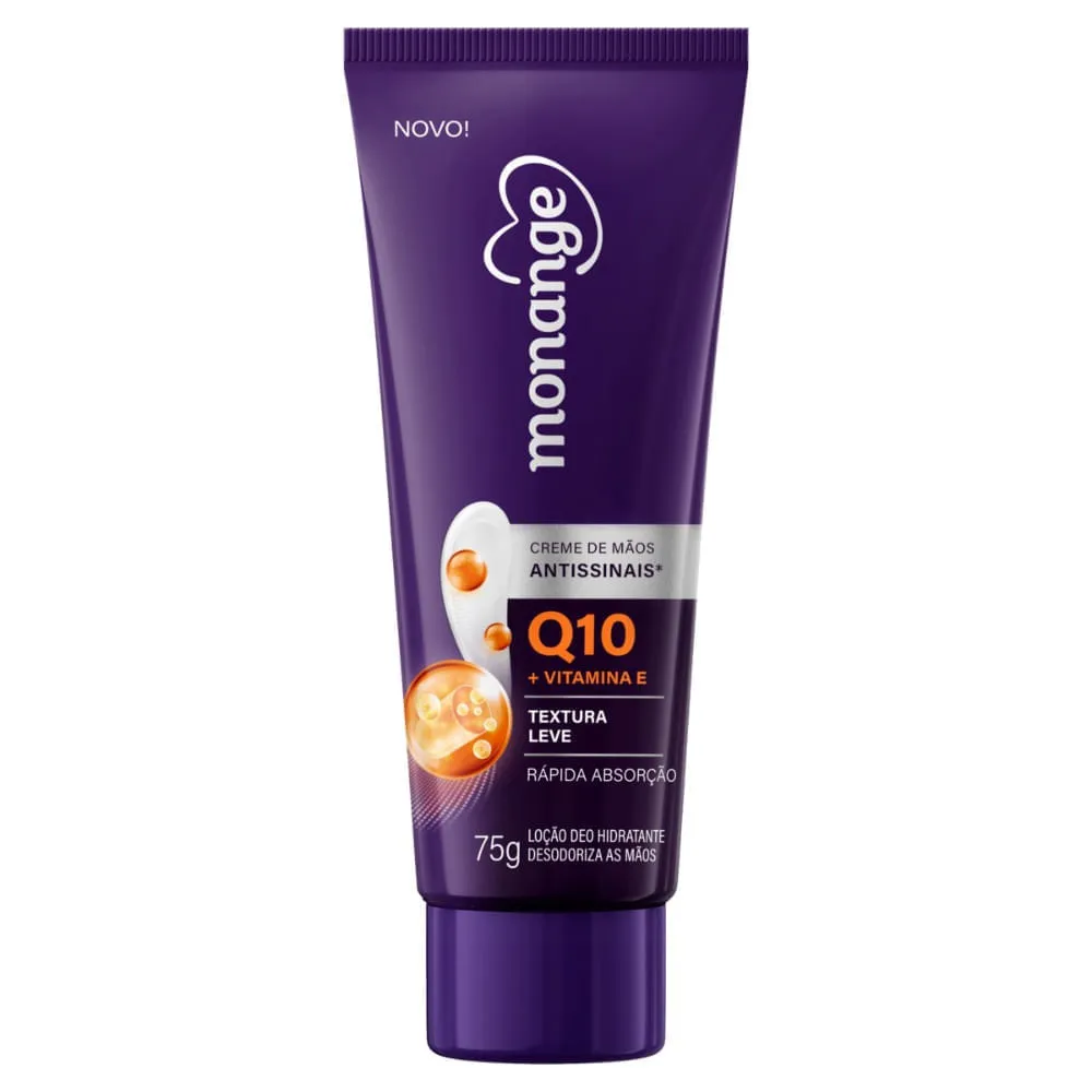 Creme Para Mãos Monange Antissinais Q10 + Vitamina E 75g