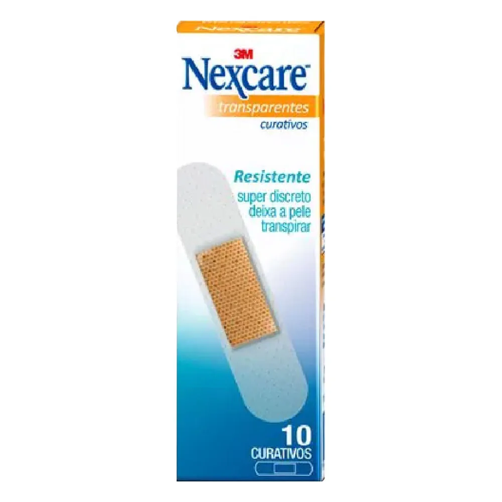 Curativo 3m Nexcare Com 10 Adesivos Transparentes