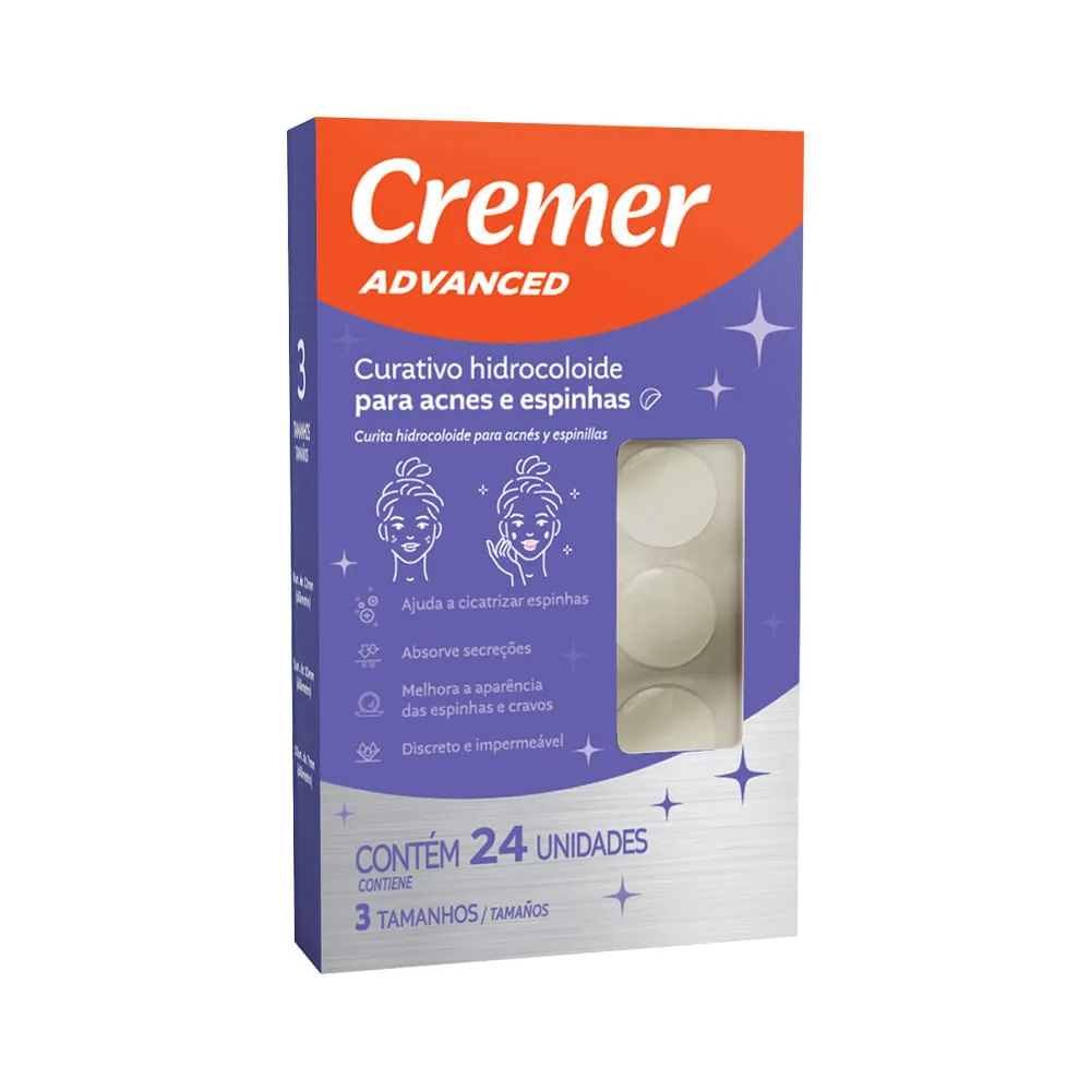 Curativo Cremer Advanced Para Acne Com 24 Unidades