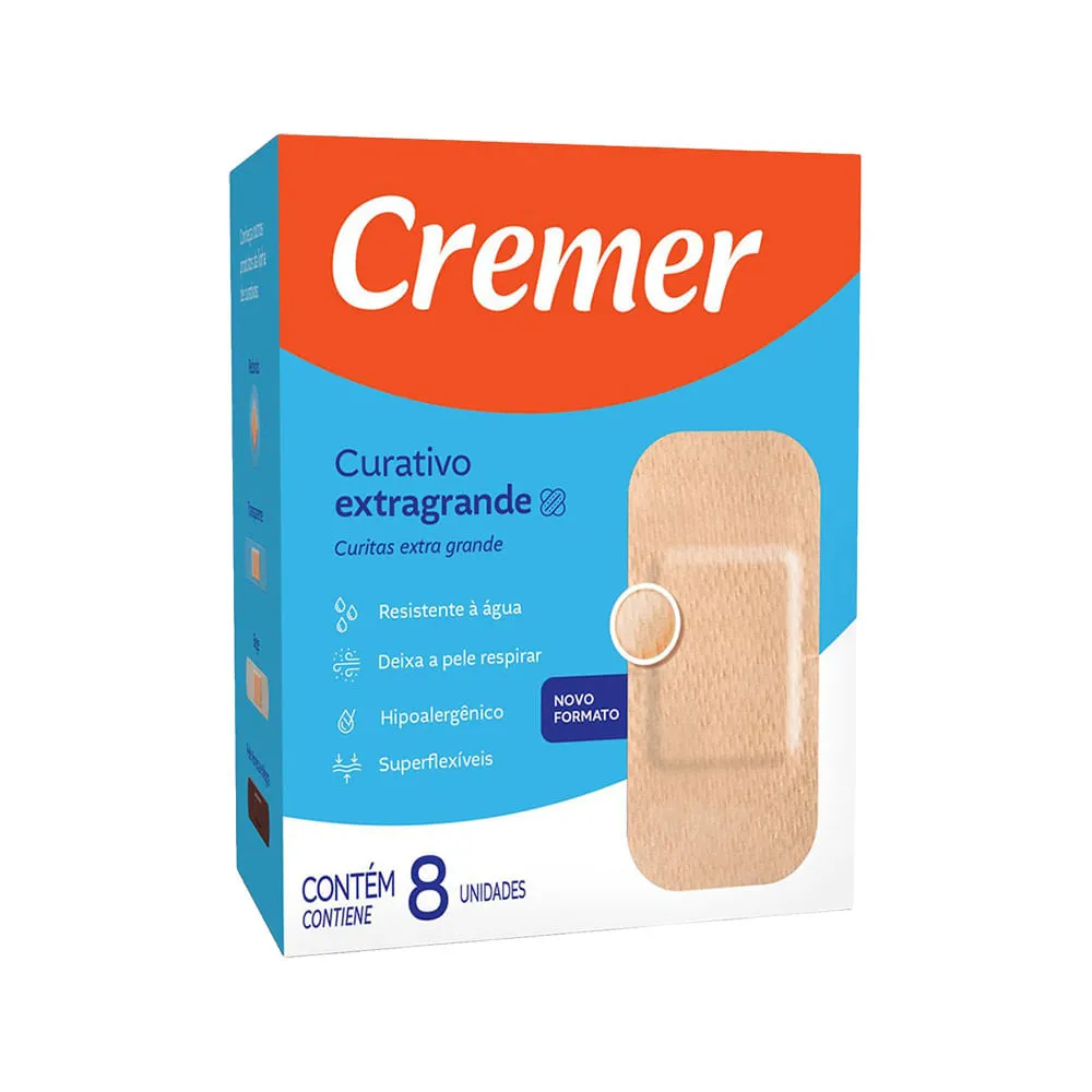 Curativo Cremer Bege Extragrande 8 Unidades