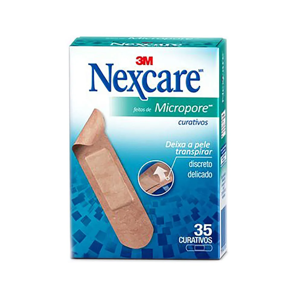 Curativos 3m Nexcare Micropore Com 35 Unidades