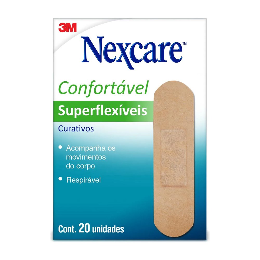 Curativos 3m Nexcare Superflexíveis Com 20 Unidades