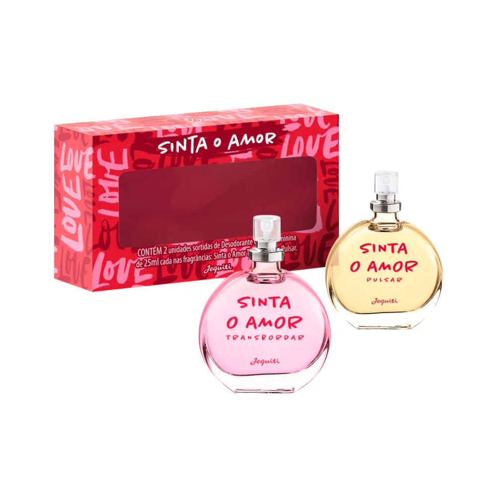 Deo Colonia Jequiti Sinta O Amor Feminino 25ml Transbordar + 25ml Pulsar