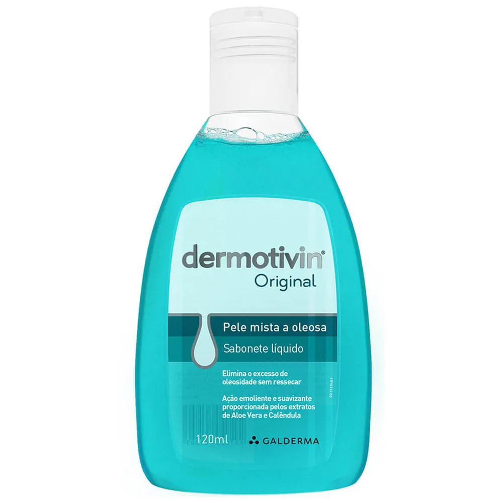 Dermotivin Original Sabonete Líquido Para Pele Mista 120ml