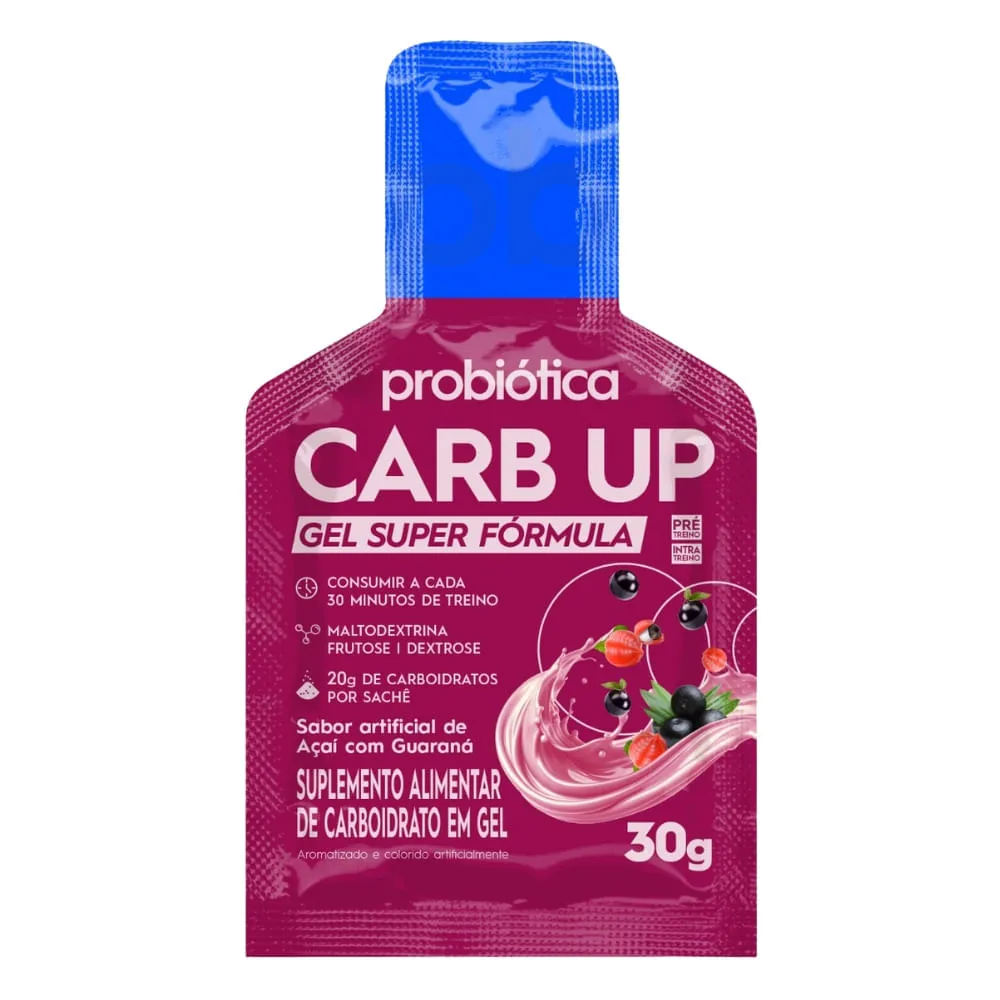 Energético Probiótica Carb-up Bcaa Gel Açaí Com Guaraná 30g