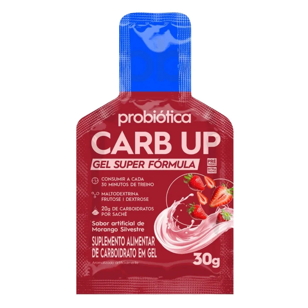Energético Probiótica Carb-up Bcca Gel Morango 30g