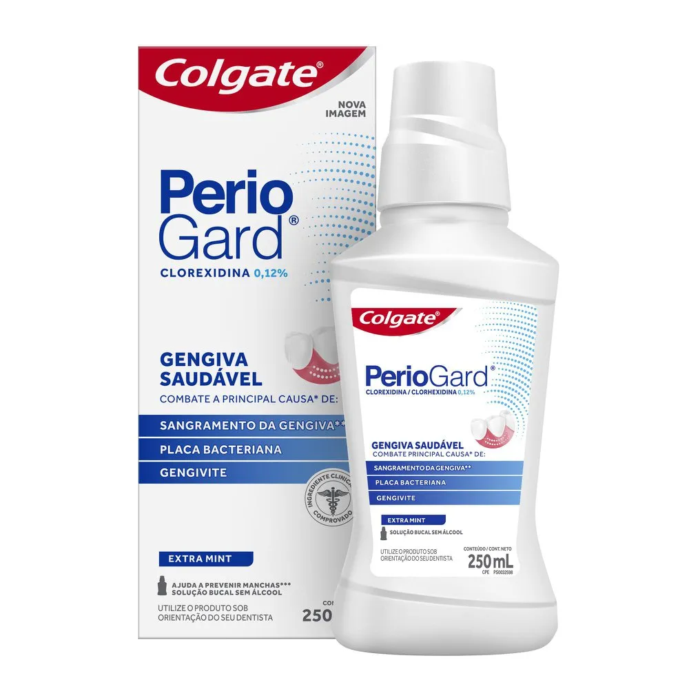 Enxaguante Bucal Colgate Periogard Gengiva Saudável Extra Mint 250ml