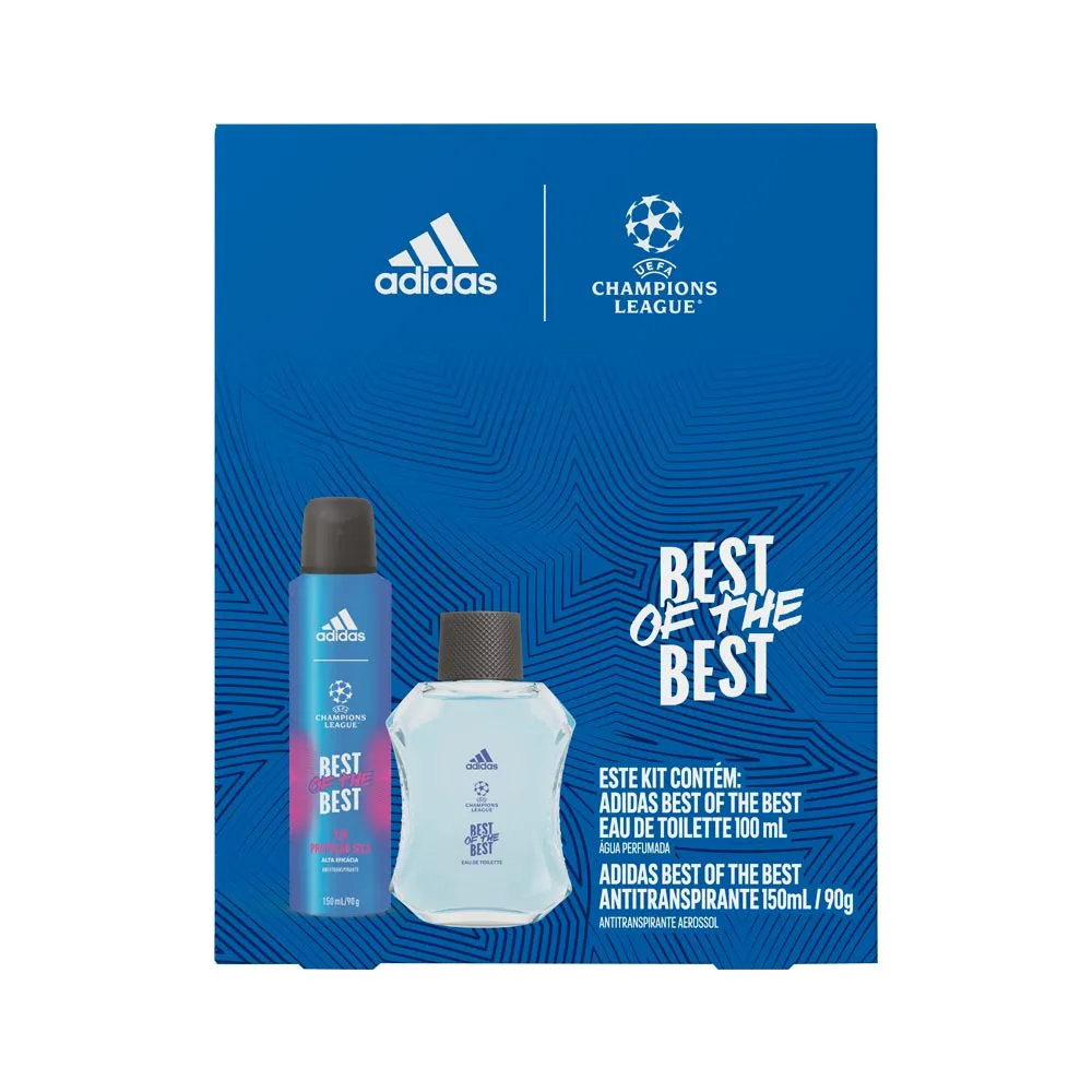 Kit Adidas Perfume Eau De Toilette Best Of The Best 100ml + Antitranspirante Best Of The Best 150ml