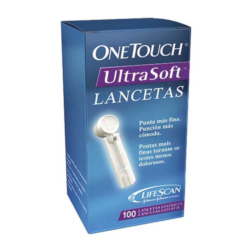 Lancetas Onetouch Ultrasoft Com 100 Unidades