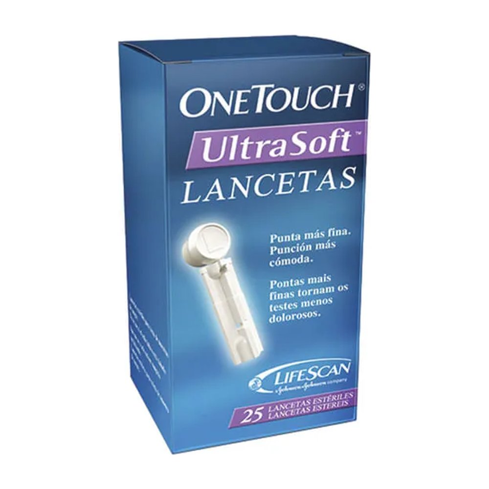 Lancetas Onetouch Ultrasoft Com 25 Unidades