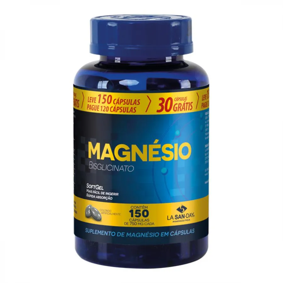 Magnesio Bisglicinato Lasanday 150 Capsulas 750mg