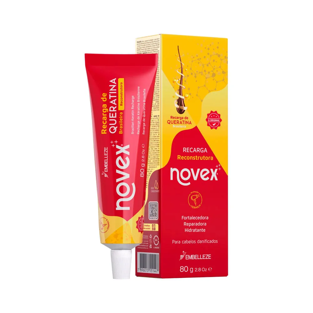 Mascara Para Tratamento Novex Recarga De Queratina 80gr Reconstrutora