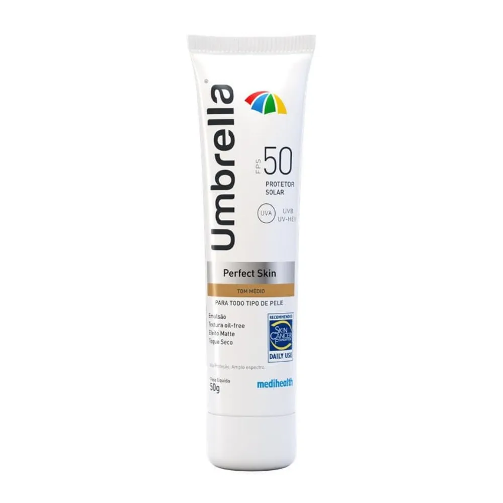 Protetor Solar Umbrella Perfect Skin Tom Médio Fps50 50g