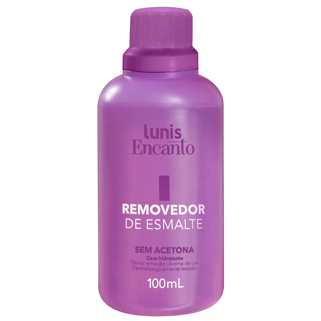 Removedor Esmalte Lunis Encanto 100ml Sem Acetona