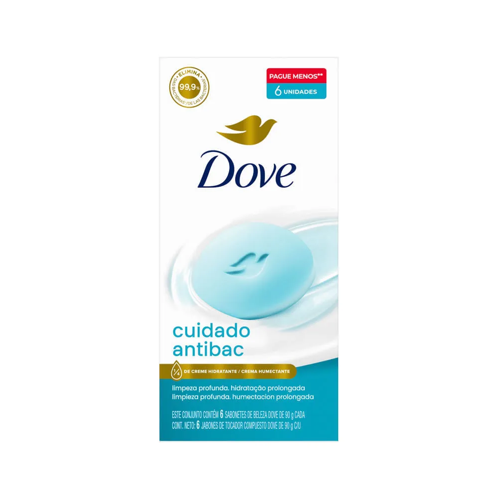Sabonete Dove Barra Com 6x90gr Cuidado Antibac