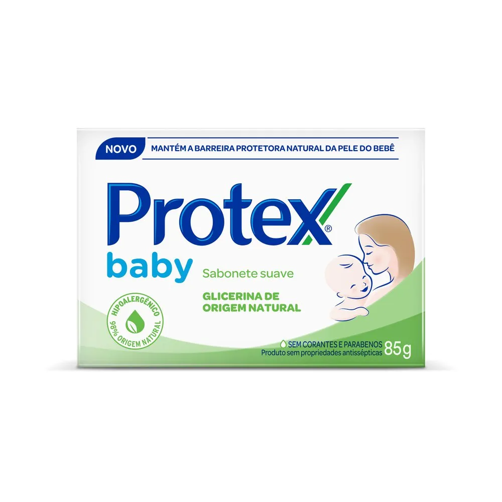 Sabonete Em Barra Protex Baby Glicerina Natural Suave 85g