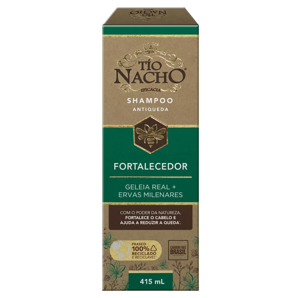 Shampoo Antiqueda Fortalecedor Geleia Real E Ervas Milenares Tío Nacho 415ml