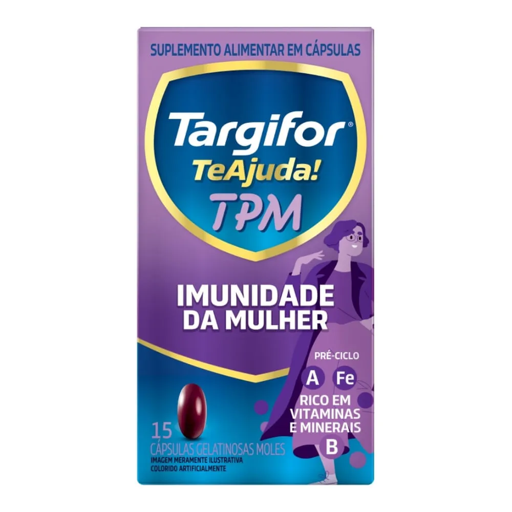 Suplemento Alimentar Targifor Te Ajuda Tpm Com 15 Capsulas