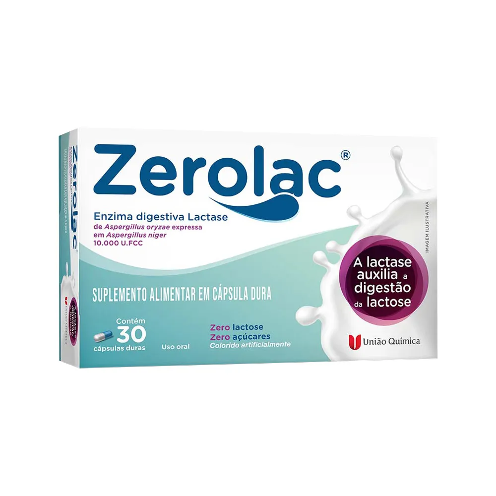 Zerolac 10000 U.fcc Com 30 Capsulas Uniao Quimica